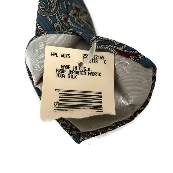 Oscar de la Renta Couture Necktie Paisley Silk USA - Picture 3 of 4